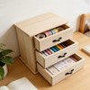 Nudaoz 2-Pack Unfinished Solid Pine Wood Box with 3 Mini