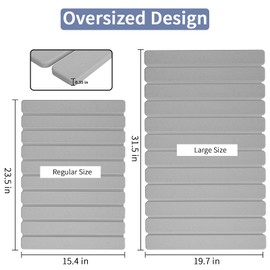 Large Stone Bath Mat 31.5 x 19.7in, Quick Dry Stone Drying Mats for Bathroom, Super Absorbent Foldable Bath Stone Mat, Non Slip, Large Diatomaceous Earth Dish Drying Mat for Kitchen Counter