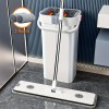 Microfiber Flat Floor Mop with Bucket Set. Square Bucket Body,