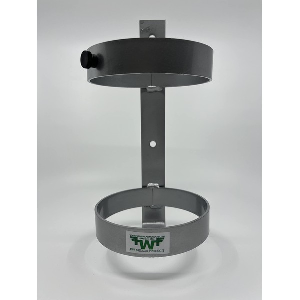 FWF Oxygen Permanent Wall Mount for 1 (D OR E Style) Cylinder Diameter 4.3" Made in USA