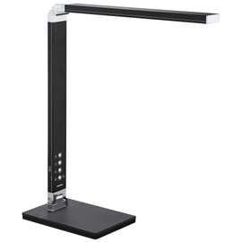 Jett Modern Desk Table Lamp 16 1/2" High with USB Charging Port and Nightlight LED Black Aluminum Touch On Off Dimmer for Bedroom House Bedside Nightstand Home Office Reading - 360 Lighting