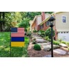 CANTENDO Ukraine Flag Double Sided Flax America Garden Yard Flag