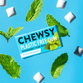 Chewsy Flavor Collection | Natural + Plastic-Free Chewing Gum | Sugar-Free + Aspartame-Free | 100% Xylitol + Tooth Friendly | Vegan 15g (Pack of 12, 120 Pieces)