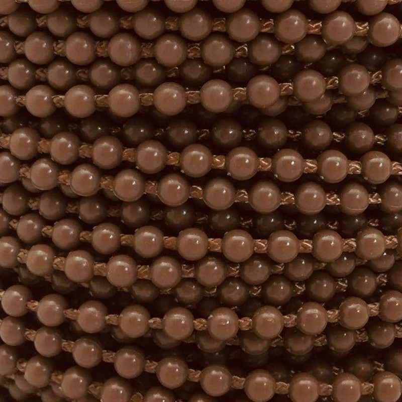 FQTANJU 10 Yards Roller Shade Blind Beaded Chain Cord, Coffee