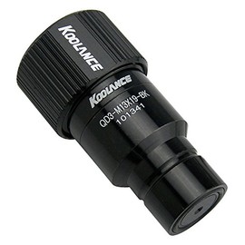 Koolance QD3 Male Quick Disconnect No-Spill Coupling, Compression for 10mm x 13mm (3/8in x 1/2in), Black