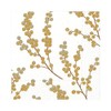 Caspari Berry Branches Paper Luncheon Napkins in White & Gold