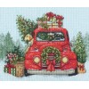 Dimensions DIY Dimensions Festive Ride Truck Puppy Christmas Counted Cross