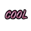 Unbranded Pink Cool - Embroidered Iron On Patch PB19