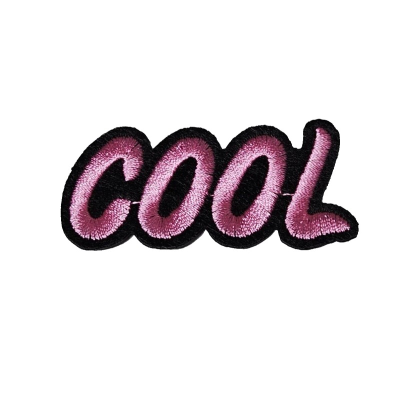 Unbranded Pink Cool - Embroidered Iron On Patch PB19