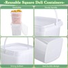 Mifoci 24 Pack 16.9 Oz/ 500 ml Square Deli Containers