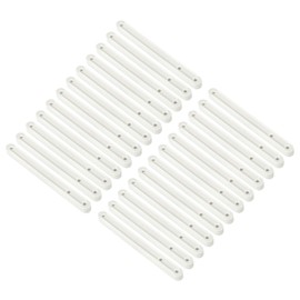 uxcell Drawer Slides, 24Pcs 180mm - Plastic Drawer Rails, Side Mounted Grooved Guide Rails for Cabinet Drawers Bedside Tables Wardrobe Dressers (White)