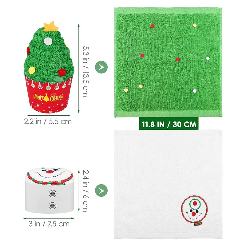 TOYANDONA 2pcs Christmas Bath Towels, Soft and Absorbent, Xmas Tree