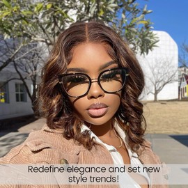 ALHER 4/27 Honey Blonde Highlight Bundles With 2x6 HD Closure Human Hair Body Wave, Balayage Ombre Brown 3 Bundles with 2x6 Kim K Closure, 100% Human Hair Bundles And Deep Part Closure 12 14 16 +12 IN