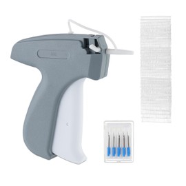 Relaxdays Clothing Labeling Gun, Staple Gun Including 5 Spare Needles & 5000 Stapling Threads, Labeling Device, Grey/White, Plastic