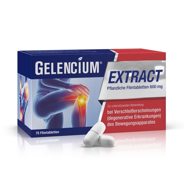 GELENCIUM Extract: Herbal Medicine for the Treatment of Joint Pain and Osteoarthritis (1) with Special Extract from Devil's Claw, 75 Film-Coated Tablets
