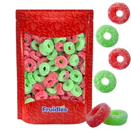 Fruidles Christmas Red and Green Jelly Wreaths Gummy, Gluten-Free, Fun & Festive Holiday Gummies Snacking (Half-Pound)