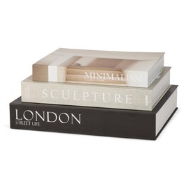 ORITZIO Set of 3 Oversized Decorative Coffee Table Books – Remote Box, Mail Storage, Key Storage, Home Staging