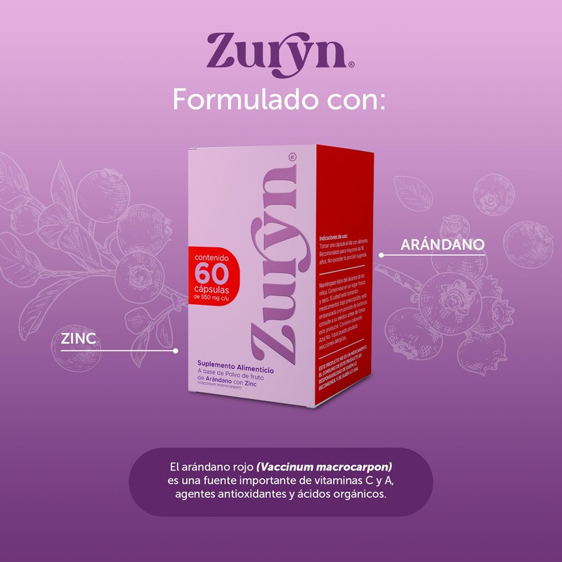 Bomuca - Zuryn | Suplemento Alimenticio con Arándano y Zinc|