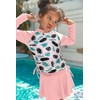 SHEKINI Girls Two Piece Rash Guard Long Sleeve Swimsuit UPF