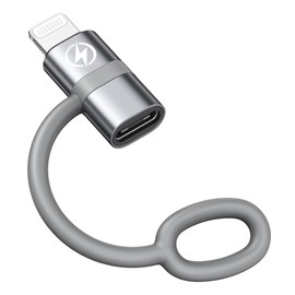 RAVIAD 36 W USB C to Lightning Adapter (1 Piece), Lightning USB C Adapter for Phone 14 13 12 11 Pro Max, Pad Pro/Air 5/Mini 6, Pod Nano/Touch with Anti-Lost Rope - Grey