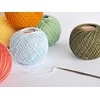 Cotton Crochet Yarn Double Mercerized Thread 220yd/200m Ball 1.05oz/30g Knitting