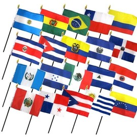 Set of 20 Latin American Flags (4x6 inch)