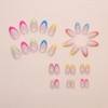 30Pcs Press on Nails Short Almond Fake Nails Colorful French