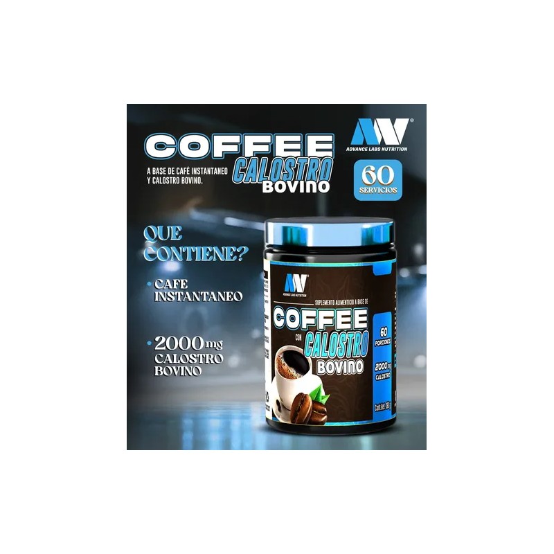 Coffee Calostro Bovino 60 Tazas Advance Labs Nutrition
