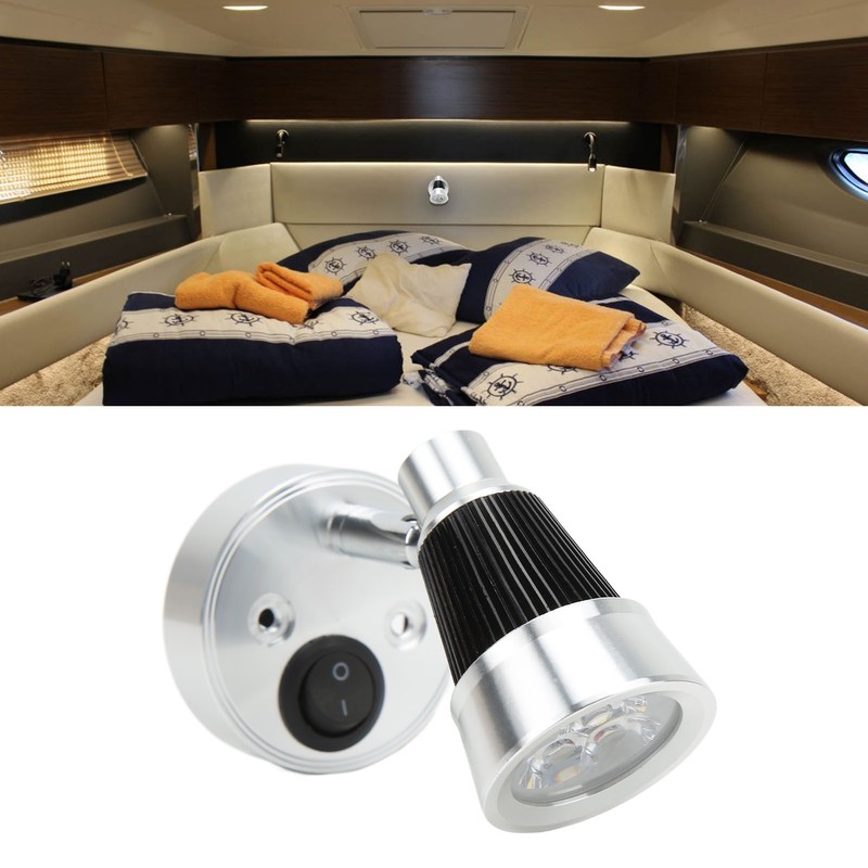 LED Swivel Reading Light 90° Adjustable RV Spotlight Interior Lighting
