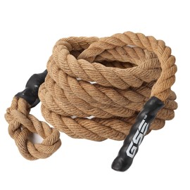 GSE Games & Sports Expert Gym Sisal Climbing Rope, Heavy Workout Rope for Indoor/Outdoor Workouts. Great for Climbing Exercises, Strength Training - 6,10,15,20,25,30,40,50 Feet Lengths Available