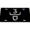 Diamond Etched Products Custom Cattle Ranch Brand Car Tag Diamond