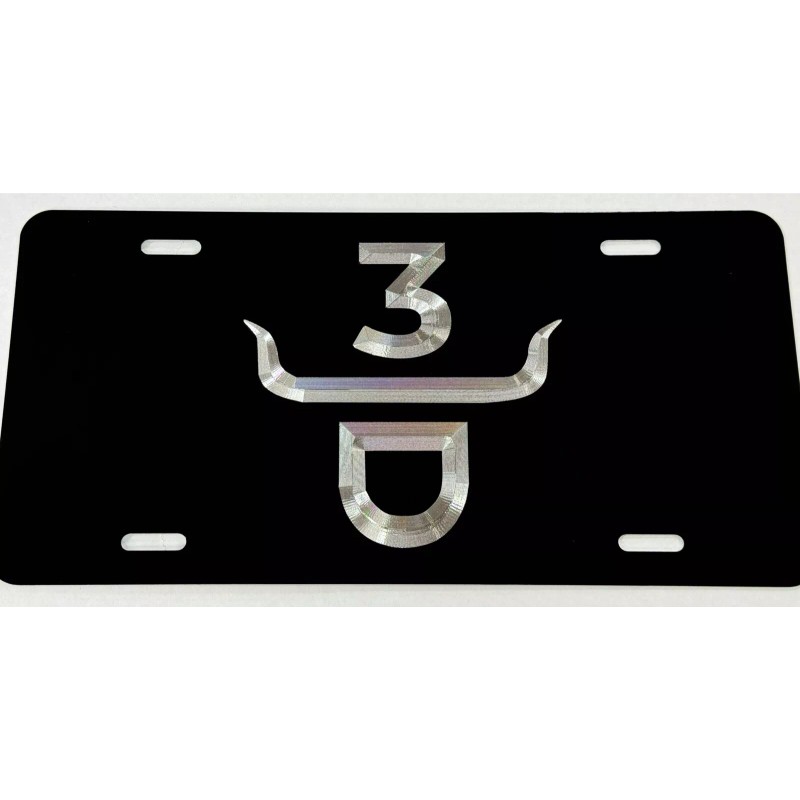 Diamond Etched Products Custom Cattle Ranch Brand Car Tag Diamond
