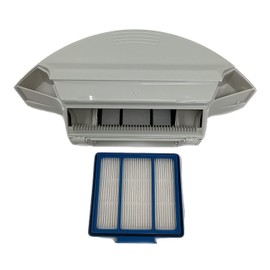 Replacement Dust Dirt Bin with Filter for Shark AV753 AV752 RV850 RV850BRN RV850C RV850WV RV851WV RV860WVC ION Robot Vacuum, White