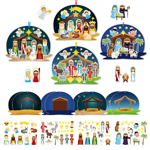 COLOFALLA 8 Sets Nativity Set for Children Kids Nativity Set