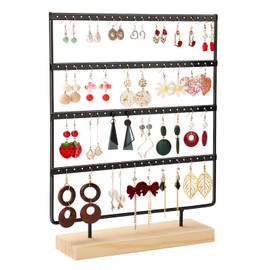 RUINENGDA Earring Holder Organizer, Earring Display Stand for Vendors(4 Tiers & 88 Holes)