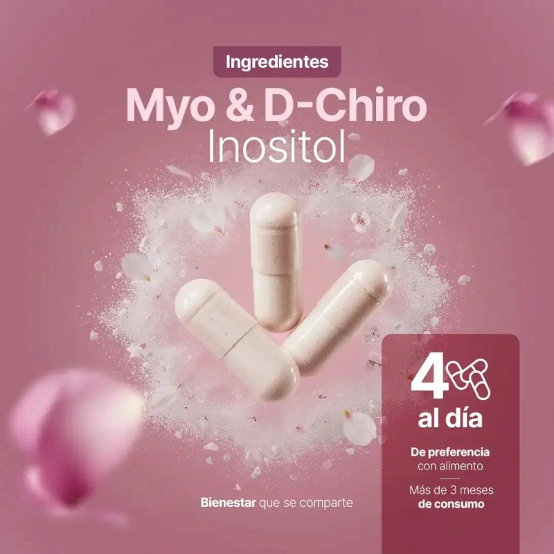 Suplemento Myo Dchiro Inositol Platinum 400 Cap 200g Blife