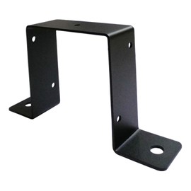 SRNETKJ 4x4 Black Strap Post Ties, Heavy Duty Wood Deck Fence Post Tie Gazebo Mounting Brackets for 4"x4" Post Beam (8 PCS)