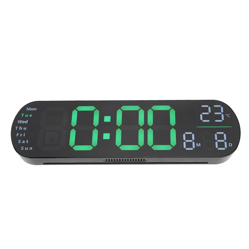 Digital Wall Clock Large Display with Remote Control Auto Brightness