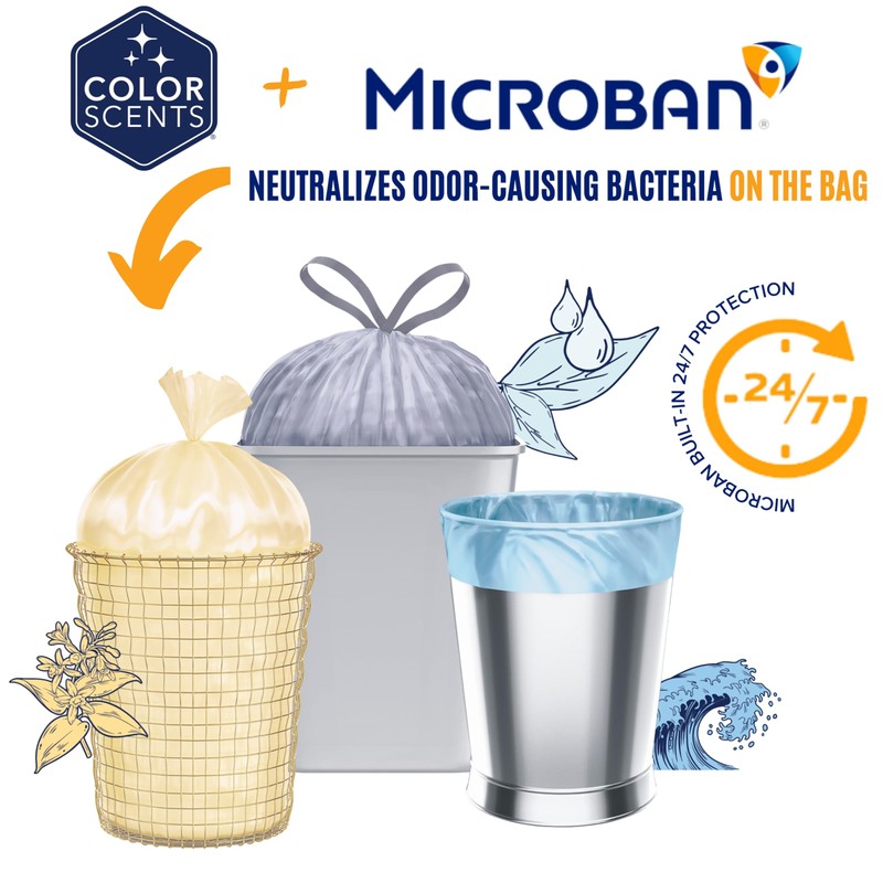 Color Scents Small Trash Bags - 4 Gallon, 200 Bags