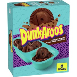 DunkAroos, Chocolate Cookies and Double Chocolate Frosting, 6 x 28g/1 oz