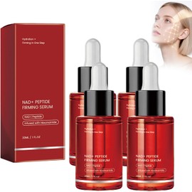 NAD+ Peptide Firming Serum for Face and Neck, Anti-Aging Serum with NAD Peptide, Wrinkle Appearance, Elasticity and Pore Care (4PC, 30ml)