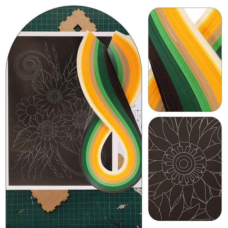 Operitacx Multi-coloured quilling strips set, 1 set, quilling for decorating