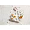 Mud Pie Bunny Deviled Egg Holder, Cream, 13.75" x 8.5"
