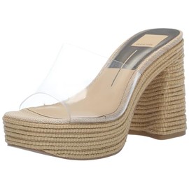 Dolce Vita Women's LICHIA Sandal, Natural Vinyl, 8.5