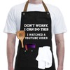 Funny Apron for Men, Chef Bib Apron with 2 Pockets,