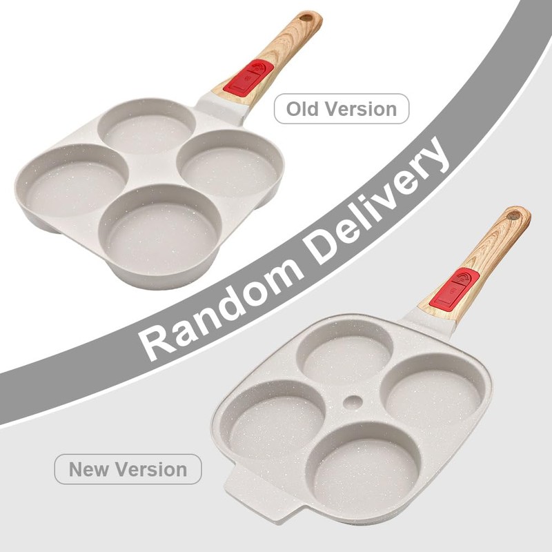 Bobikuke Fried Egg Pan with Removable Handle, Pancake Pan Induction