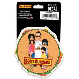 Bob’s Burgers Adhesive Vinyl Decal - Iconic Bob's Burgers Sticker Featuring The Belcher Family