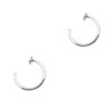 DENI 2 x Sterling Silver Open Nose Rings with Small