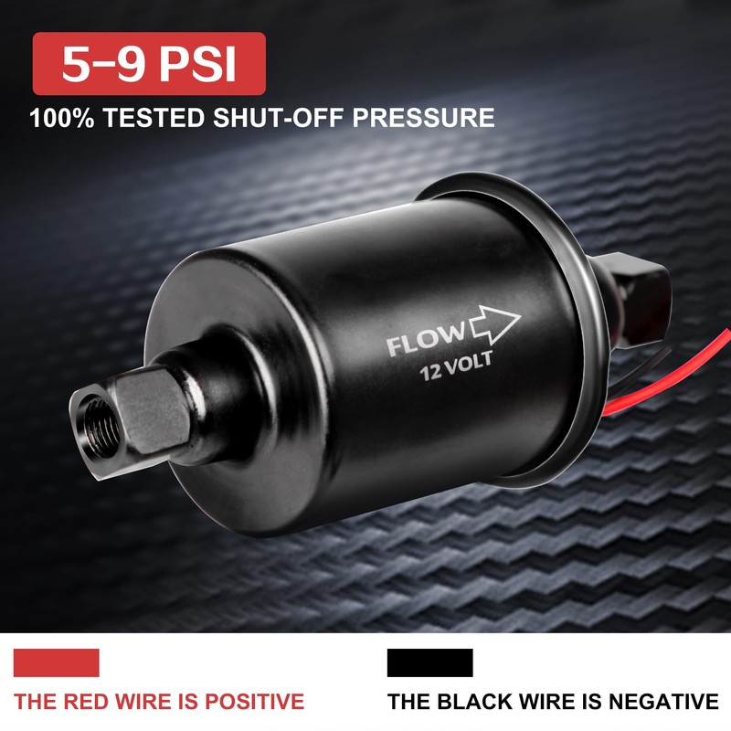 Krimocy Universal Electric Fuel Pump 12V Inline Fuel Pump Low