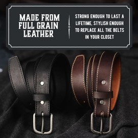 Main Street Forge The Executive Leather Belt | Made in USA | Men's Dress/Casual Belt | Black 40